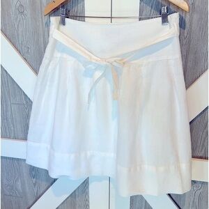 Bag105. Ken Stunning White Linen Sz10 skirt. L/21”